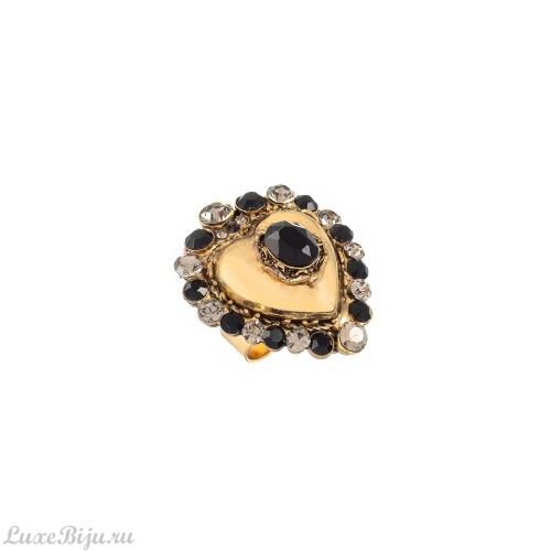 Кольцо Celeste G, с сердцем и кристаллами Swarovski, CS26.1-1107 черный