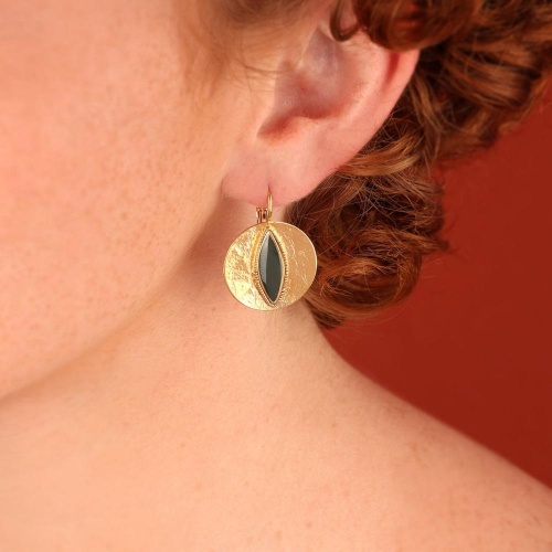 Серьги TARATATA, Zebra, с цветной смолой, TT-H25-04722-207 зеленый фото 2