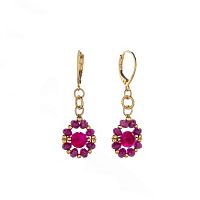 Серьги Lanzerotti, Alhambra, с рубиновыми бусинами, LZ-25.04-131 розовый