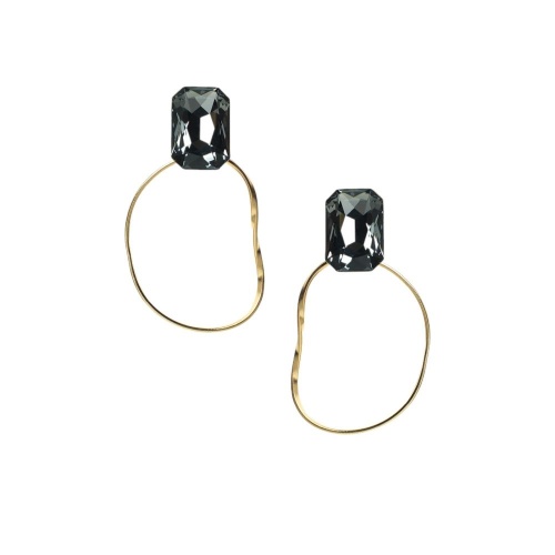 Серьги Katerina Vassou, Geranium, с кристаллом, KV24.1-308873GBLACK серый