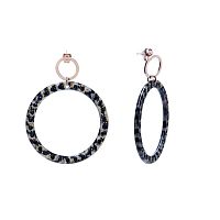 Серьги Moon Paris, подв.кольца,кристаллы,, Mo-1911-180 коричневый