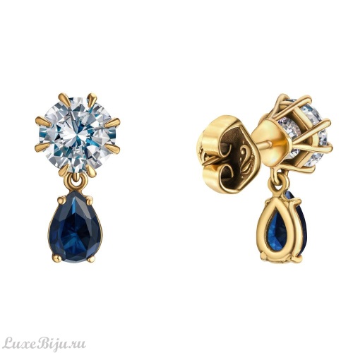 Серьги пусеты Fiore di Firenze OR1610 CRYSTAL BLU фото 3