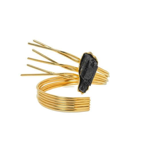 Браслет Katerina Vassou, Stormi, с черным турмалином, KV26.1-307595GBLACK черный