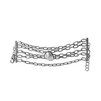 Браслет Katerina Vassou, Upbeat, многослойный, с жемчугом, KV26.1-406068B серебристый