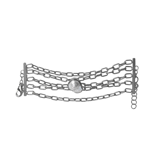 Браслет Katerina Vassou, Upbeat, многослойный, с жемчугом, KV26.1-406068B серебристый