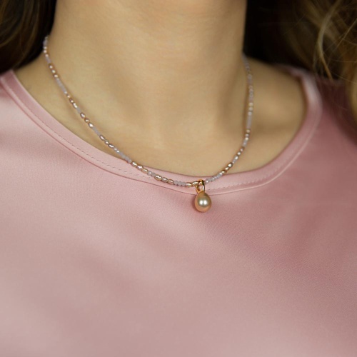 Колье Lanzerotti, Iris, с жемчугом и кристаллами, LZ-26.03-089 розовый фото 3