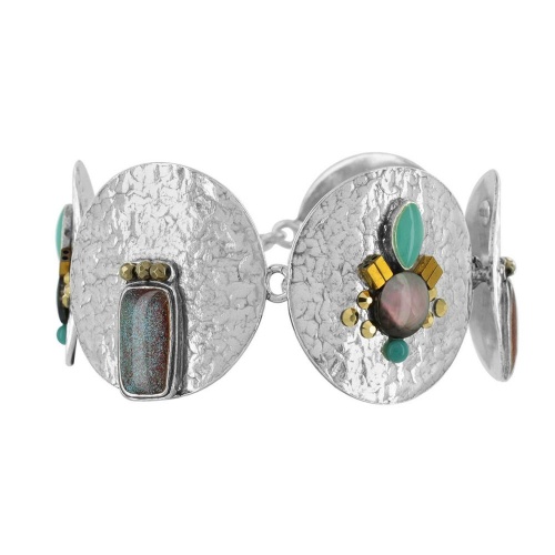 Браслет TARATATA, Celeste, смола,слюдяная пудра,бусины,стразы, TT-W23-09313-104 зеленый