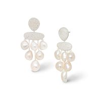 Серьги Nature Bijoux, Bora Bora, с прессованным песком и жемчугом, NB26.2-12-90804 серый