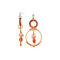 Серьги Nature Bijoux, Agate, с огненным агатом, NB23.1-12-78360 коричневый