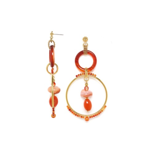 Серьги Nature Bijoux, Agate, с огненным агатом, NB23.1-12-78360 коричневый