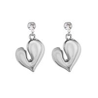 Серьги Moon Paris, Bohemia, с сердцем и кристаллом, MB-26.01-016 серебристый