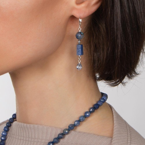Серьги Lanzerotti, Alba, с кианитом и кристаллами, LZ-24.02-016 синий фото 2