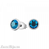 Пусеты Fiore Luna Crystal Metallic Blue SWE297 CMB S