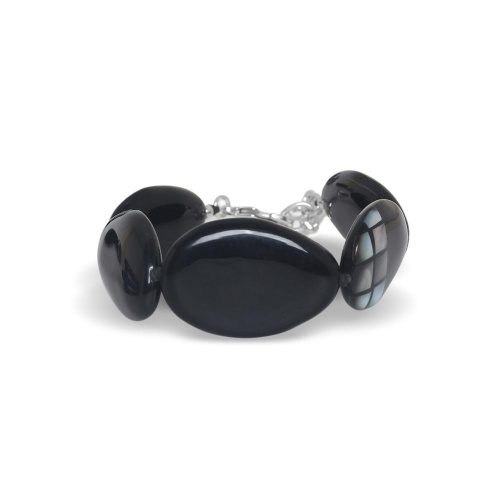 Браслет Nature Bijoux, Rivoli, со смолой и перламутровой мозайкой, NB26.2-13-44644 черный