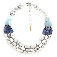 Колье Nature Bijoux, Arctique, с содалитом, говлитом и аквамарином, NB25.1-15-43410 синий