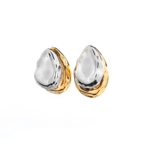 Серьги Moon Paris, Ringo, биколорные, MR-26.06-100 серебристый