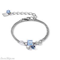 Браслет Coeur de Lion Crystals Silver-Blue 5066/30-0700