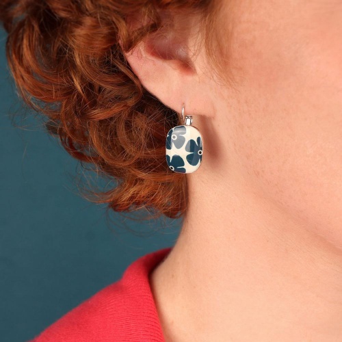 Серьги TARATATA, Gomme, с цветной смолой и узорами, TT-W25-03726-104 синий фото 2