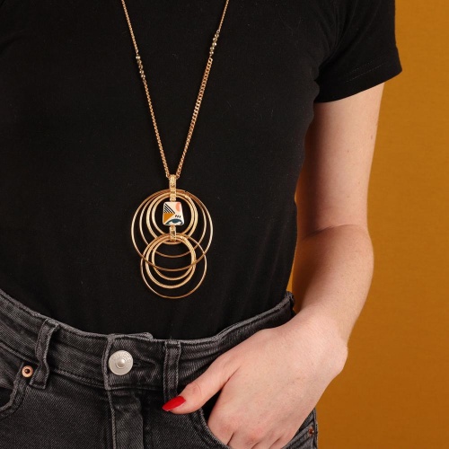 Колье TARATATA, Swing, с цветной смолой и стеклянными бусинами, TT-E23-11120-20M золотистый фото 4