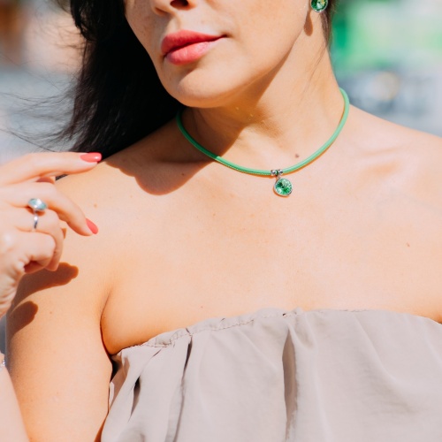 Колье Fiore Luna Emerald, B1902.18 G/S фото 3