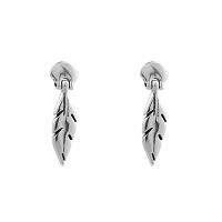 Серьги Ciclon, Espiritu, с подвеской в форме пера, металл, CN-232609 серебристый