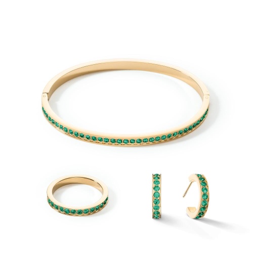 Серьги Coeur de Lion Dark Green-Gold, 0127/21-0549 фото 3