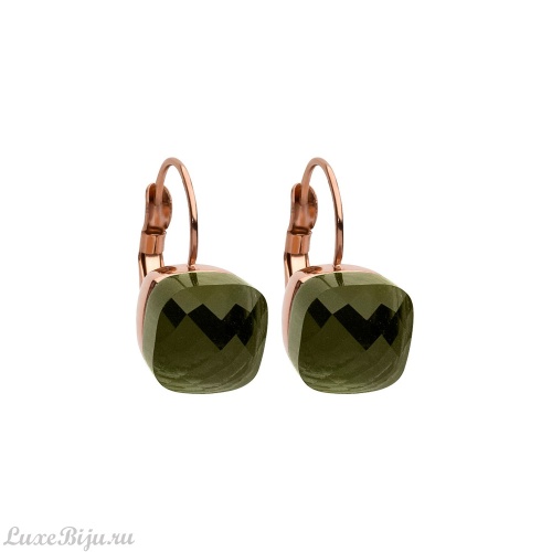 Серьги Qudo Firenze olive 304005 G/RG