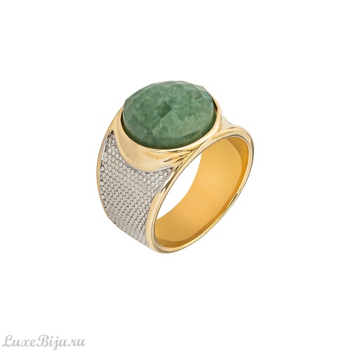Кольцо Possebon pearl green quartz 18 мм