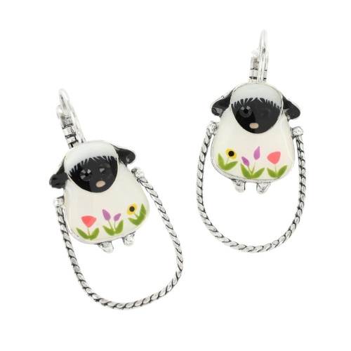 Серьги TARATATA, Hop, с цветной смолой и стразами, TT-T25-05719-101 белый