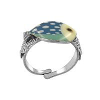 Кольцо TARATATA, Ocean, разъемное, с цветной смолой, TT-W24-02405-104 синий