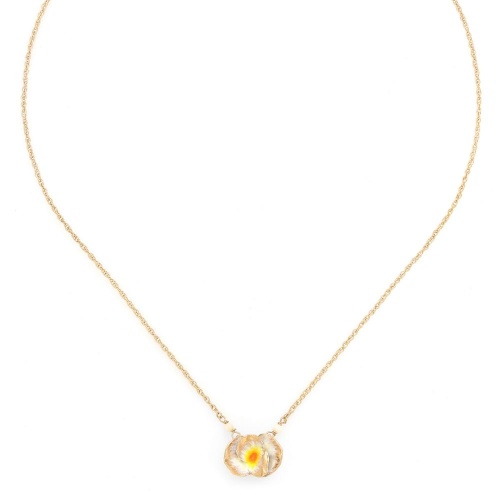 Колье Franck Herval, Betty, цветок, цветная эмаль, агат, FH25.2-15-64400 желтый фото 2