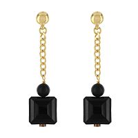 Серьги TARATATA, Glam Rock, со стеклянными бусинами, TT-H23-08936-202 черный