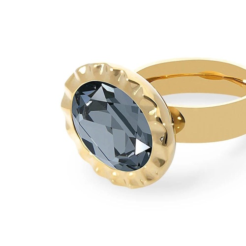 Кольцо Qudo TIVOLA UNICA big (G/P) Crystal silver night 54, 687538 фото 5