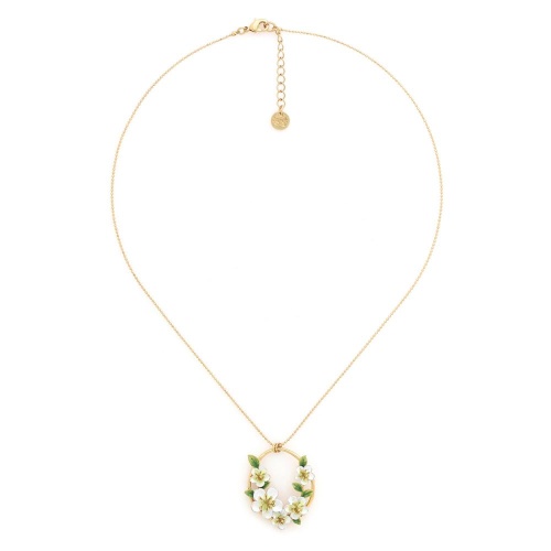 Колье Franck Herval, Hana, с цветами и цветной эмалью, FH25.1-15-64321 белый