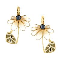 Серьги TARATATA, Zen, с цветной смолой и слюдяным порошком, TT-W25-07767-20M золотистый