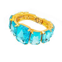 Браслет Celeste G, кафф с кристаллами Swarovski, CS26.1-1281 голубой