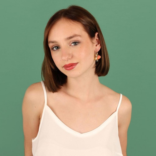 Серьги TARATATA, Archipel, асимметричные,со смолой,стразами,кварцем, TT-E24-03722-20M золотистый фото 4