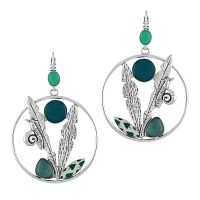 Серьги TARATATA, Green, с цветной смолой и порошком слюды, TT-E24-09781-104 зеленый