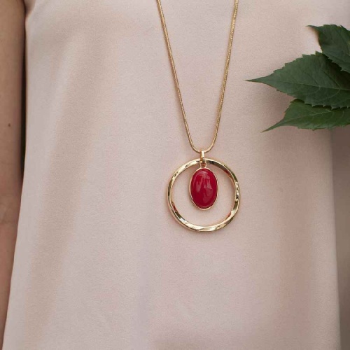 Колье Fiore Luna RED QUARTZ, LN5139 R/G фото 2