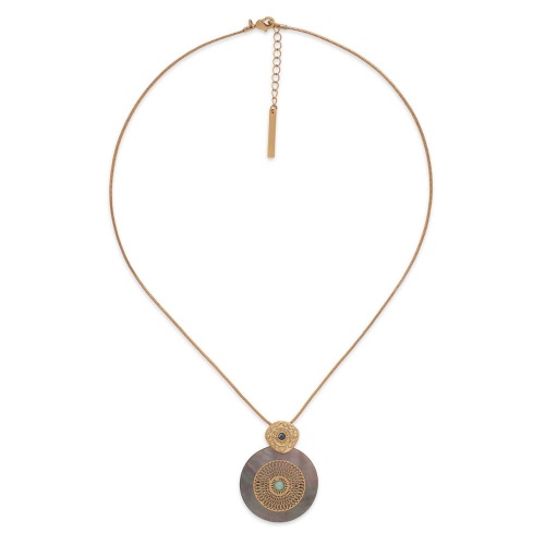Колье Franck Herval, Giselle, палаванский перламутр, Swarovski, FH26.2-15-64731 серый