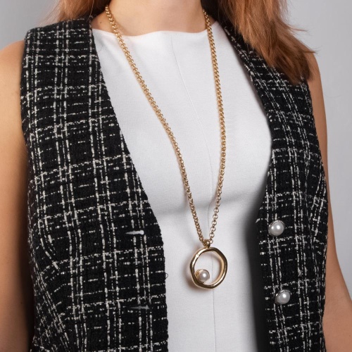 Колье Tucco, Armonia, с жемчугом, TC-TMC158 золотистый фото 3