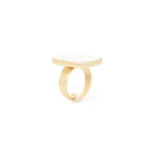 Кольцо Nature Bijoux, Alhambra, разъемное, с говлитом, NB25.1-19-25736 белый фото 4