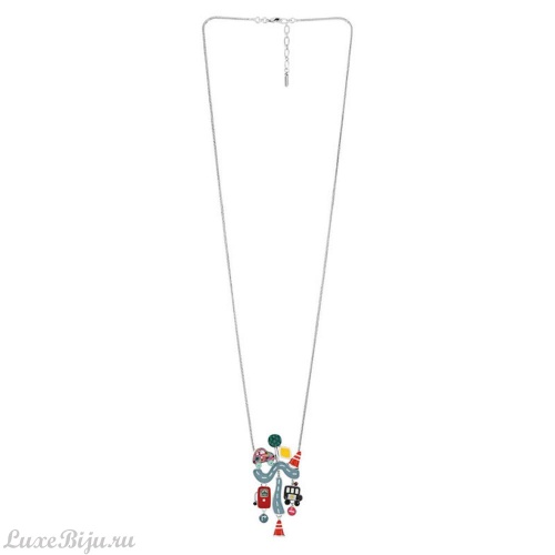 Колье TARATATA, Mille Bornes, со стеклянными бусинами,пайетками,смолой, TT-H22-06114-10M серебристый фото 2