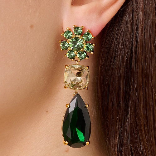 Серьги Dyrberg Kern MISIA SG EMERALD GREEN / GOLDEN, 470095 фото 2