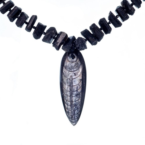 Колье Lanzerotti, Pianoforte, с ортоцерасом, турмалином и кристаллами, LZ-26.01-015 черный фото 2