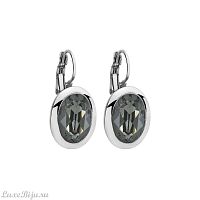 Серьги Qudo Tivola Silver Night 303126 BW/S
