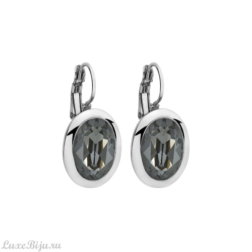 Серьги Qudo Tivola Silver Night 303126 BW/S