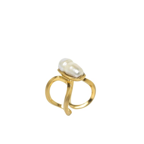 Кольцо Katerina Vassou, Jasmine, разъемное, с жемчугом, KV26.1-308799G золотистый фото 2
