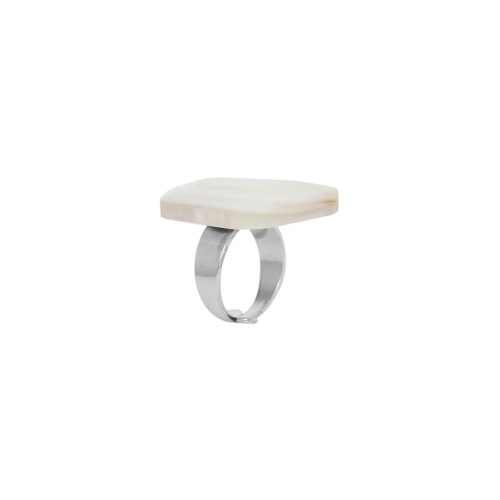 Кольцо Nature Bijoux, Pacifique, разъемное, с накладкой из перламутра, NB26.1-19-25995 белый фото 2