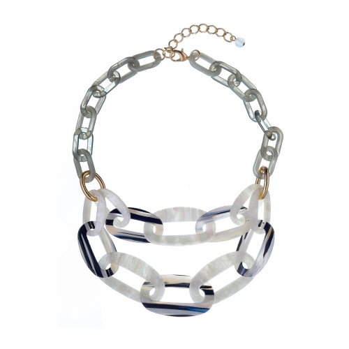 Колье Moon Paris, Lorian, с акриловыми звеньями, ML-23.03-024 оливковый